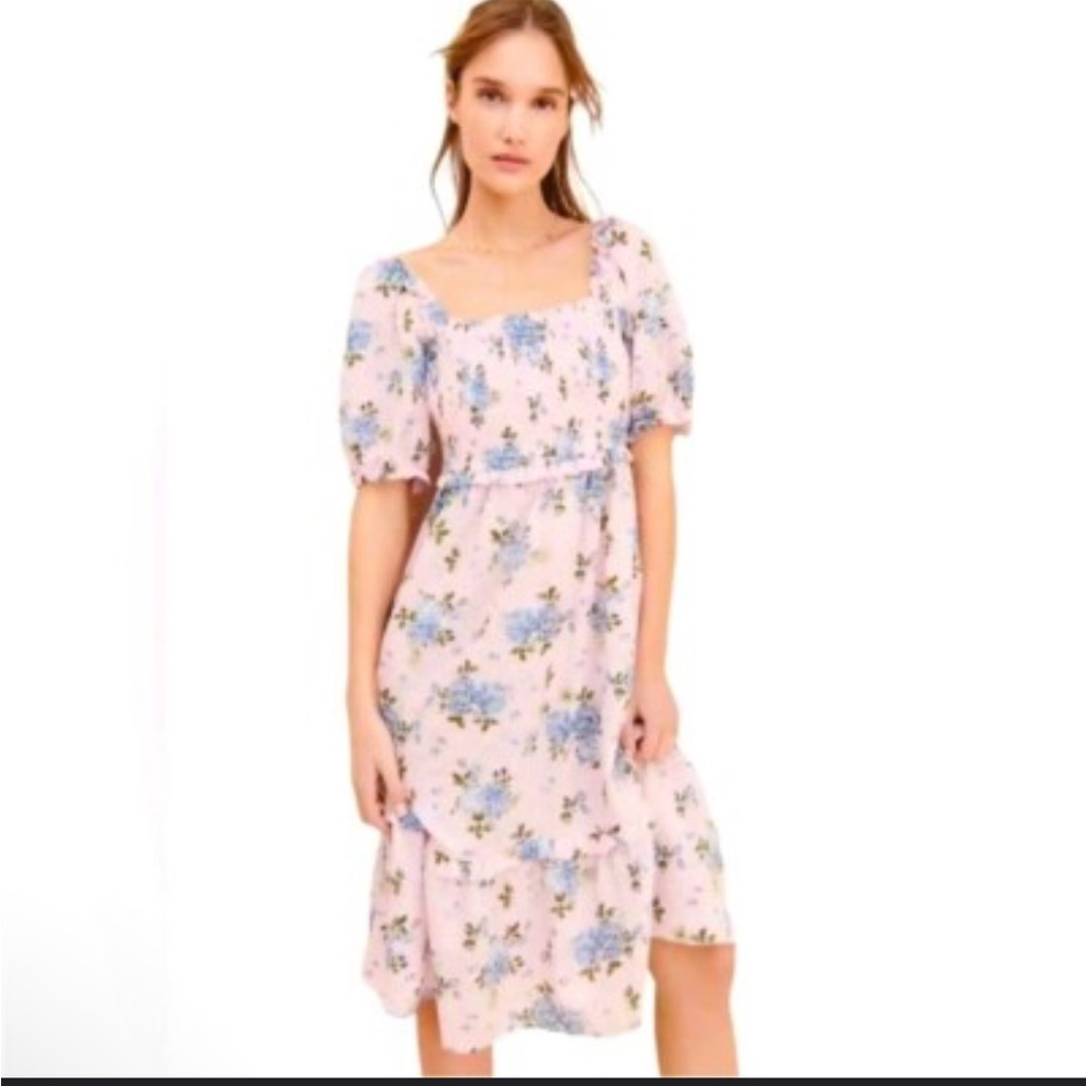 Gal Meets Glam Isabel Pink Floral Dress size 16 euc